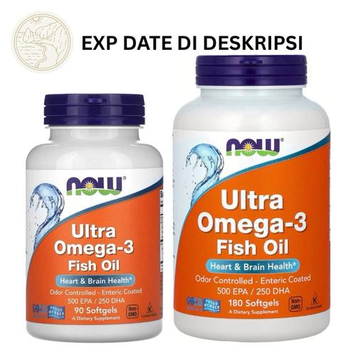 Jual NOW Ultra Omega 3 Fish Oil 1000mg 500 EPA 250 DHA - Jakarta Utara ...