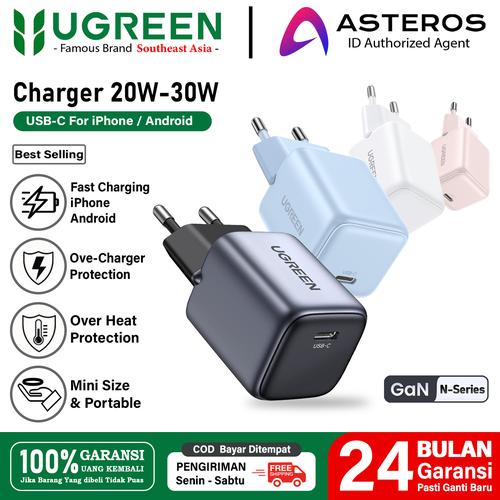 Jual UGREEN GaN Charger Type C 20W 30W Fast Charger PD 3.0 PPS - 55553 ...