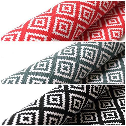 Foto Produk Kain kanvas etnik kotak diamond bahan canvas scandinavian batik bilik - Hitam dari Bloomstraa