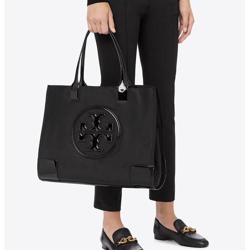 tory burch ella patent tote
