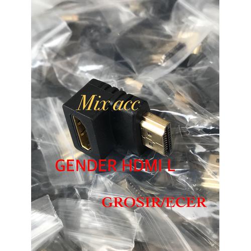 Foto Produk CONVERTER / GENDER / ADAPTER / CONNECTOR HDMI MALE - FEMALE BENTUK L dari Mix acc88