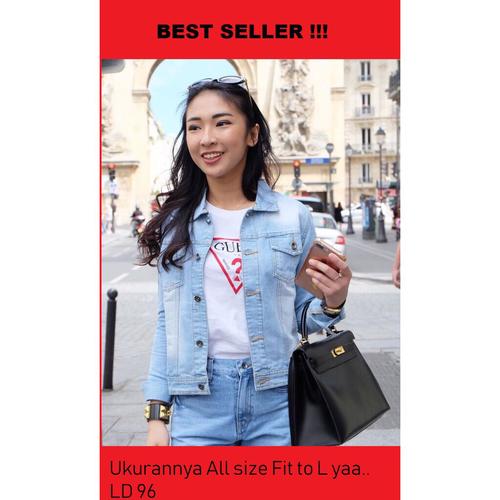 Jual Jaket Jeans Wanita Basic Tebal 