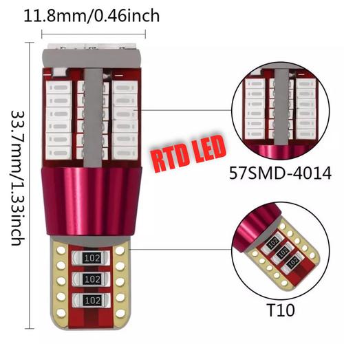 Foto Produk Lampu Led T10 Lampu Senja 57 Smd Sepasang 2 Pcs Canbus Error Free R025 - Biru Muda dari RTD LED