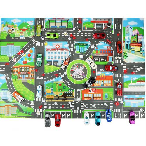 Foto Produk Car Track Map Alas Mainan Peta Jalanan Transportation Vehicle Toys dari My Own Flashcards