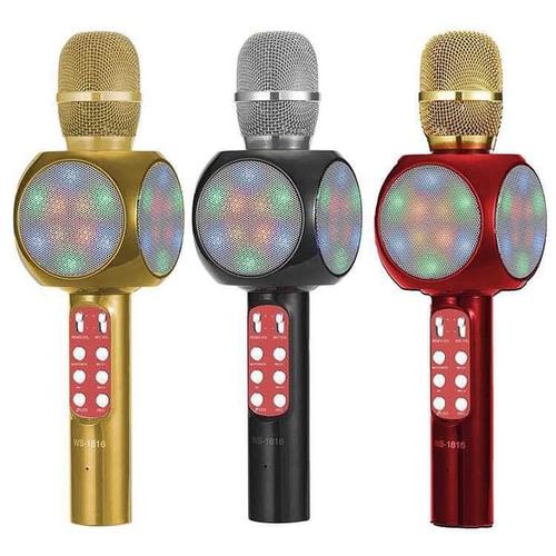 Foto Produk MIC WS-1816 SMULE WIRELESS BLUETOOTH KARAOKE LED MICROPHONE dari LNA ACC