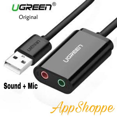 Foto Produk UGREEN USB Audio Adapter Stereo Sound Card with 3.5mm Headphone Jack dari AppShoppe