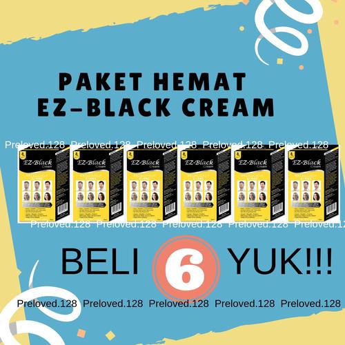 Gambar Paket hemat 6 Ez Black Cream - Krim penghitam rambut tanpa bilas dari Preloved128 Jakarta Barat Tokopedia