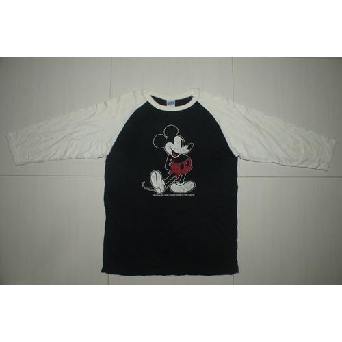 DISNEY MICKEY MOUSE Black Raglan Long 