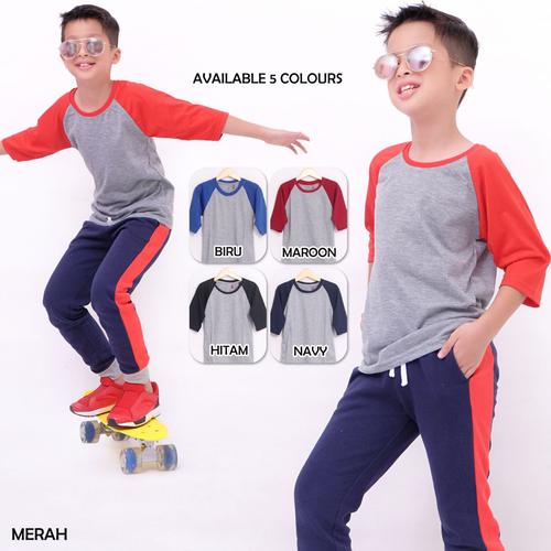 Foto Produk Raglan 3/4 ,Reglan Kids ,Raglan Baby, Reglan Polos, Kaos reglan dari kaos polos gracio store