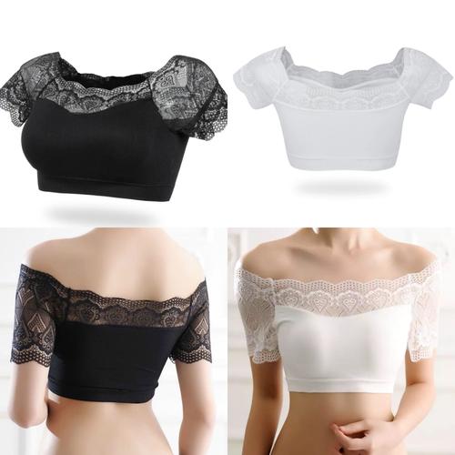 Foto Produk PANACHE Sexy Seamless Lace Cotton Floral Tank Top Bra with Chest Pad dari PANACHE