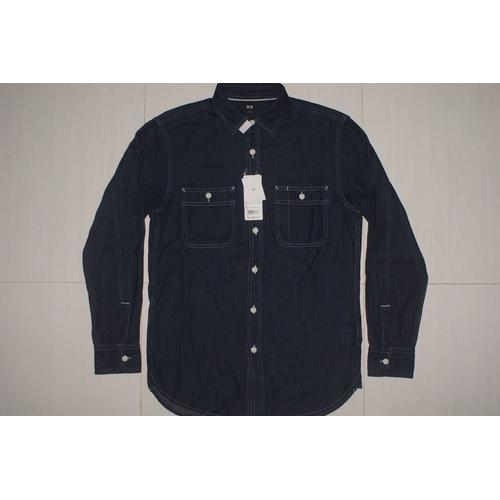 Jual UNIQLO Blue Indigo Chambray 