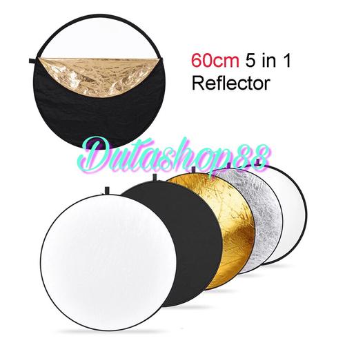 Foto Produk Reflektor cahaya studio foto 5 in 1 60cm - reflector 5 in 1 dari Dutashop88