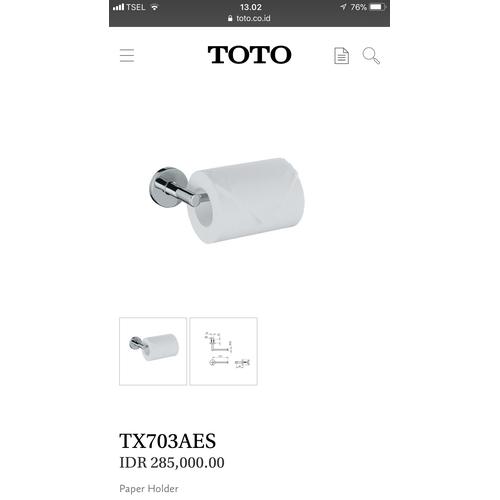 Jual Paper holder / tempat tissue TOTO TX 703 AES Jakarta Selatan