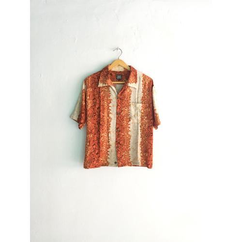 VINTAGE HIBISCUS ALOHA / HAWAIIAN SHIRT 
