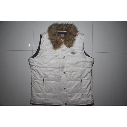 white faux vest