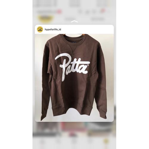 Jual Patta crewneck sweater logo original ori brown Kota Bekasi