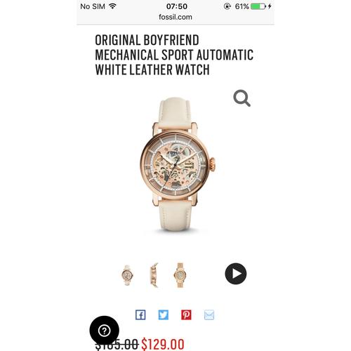 Jual Fossil automatic boyfriend watch 