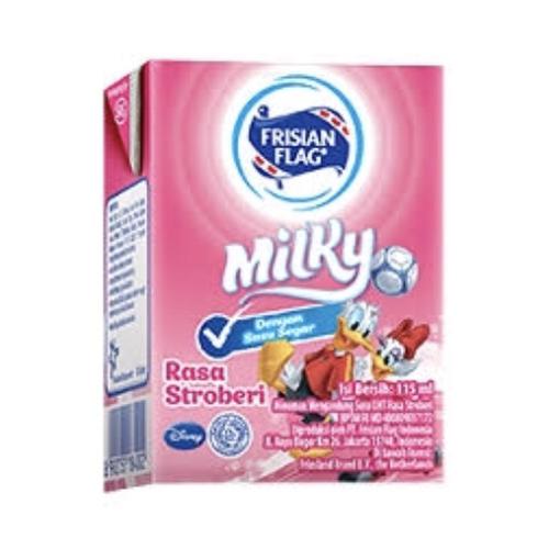 Foto Produk Frisian Flag Milky Stroberi Strawberry 1 Dus 36 Pcs 115ml Susu UHT dari Ben Motoshop