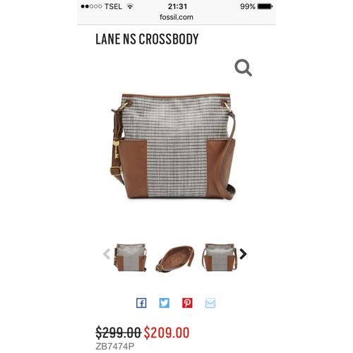 Jual Fossil Lane NS crossbody - Kota 