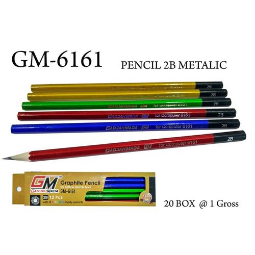 Foto Produk Pensil 12 biji 2B metalik GM6161 dari hsienmei