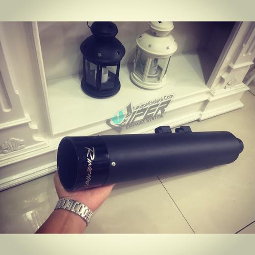 Foto Produk Knalpot Single Slipon Harley Davidson Street500 Model Rinehart dari JuraganKnalpotDotCom