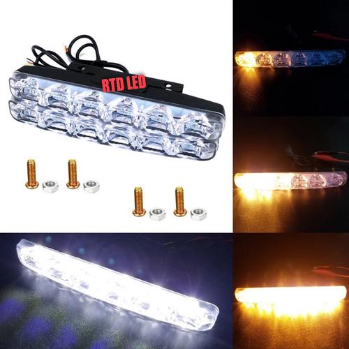 Foto Produk Lampu Drl 6 Mata Running Sein Drl Running Light Mobil 2 Pcs R050 - Putih dari RTD LED