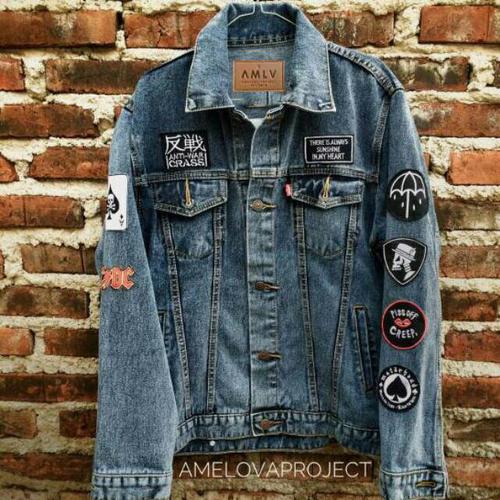 Jual Boston Denim Jacket with Patches 