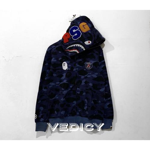 Jual HOODIE JAKET BAPE x PSG BLUE NAVY 