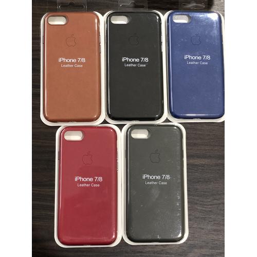Foto Produk LEATHER CASE COVER SOFT HARD ORIGINAL IPHONE 7/8 HARDCASE KULIT - Biru dari TOKO ACC HAPE