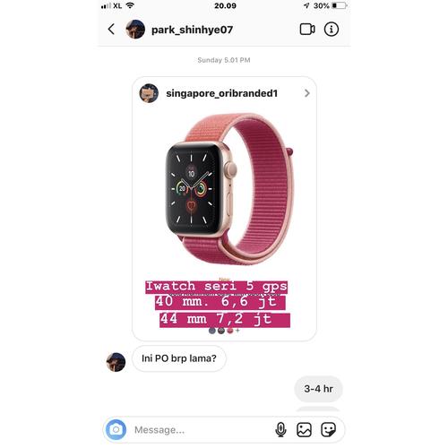 Jual Jam iwatch orginall gen 5 40 mm 