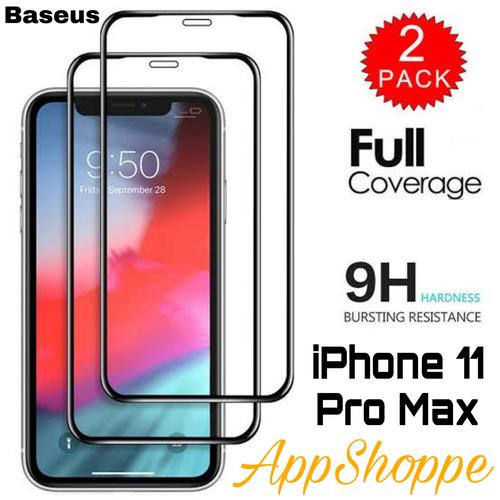 Foto Produk Baseus Full Coverage Tempered Glass 0.3mm iPhone 11 Pro Max ORIGINAL dari AppShoppe