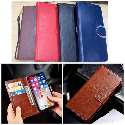 Foto Produk Leather Case Flip Wallet Oppo A12 / Sarung Kulit Oppo A12 / Flip A12 dari abadi8888