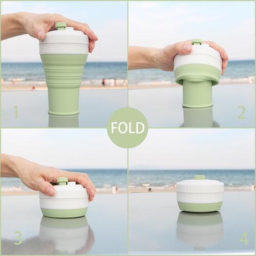 Foto Produk Foldable Silicone Tumbler Collapsible Silicone Tumbler 350 ML - Merah Muda dari Hello Rakoon