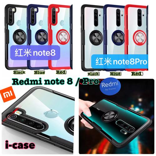 Foto Produk Case Xiaomi Redmi Note 8 / Redmi Note 8 Pro Hybrid Ring Stand Clear dari i-case