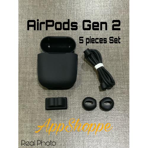 Foto Produk Airpods Gen 2 Silicone CASE STRAP HOLDER EARBUDS 5pcs Set Package dari AppShoppe