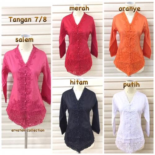 Foto Produk Kebaya Encim Nayla KE12 Tangan 7/8 Renda Senada Kebaya Kartini Wanita dari Ervatek Collection
