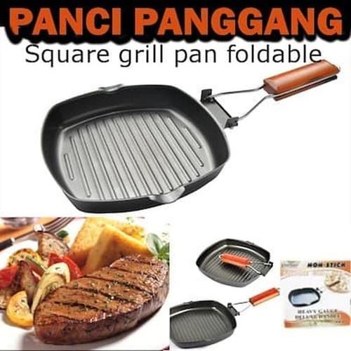 Foto Produk Square Grill Pan 20 cm , Wajan untuk panggang simple dan anti lengket dari Cellis Houseware