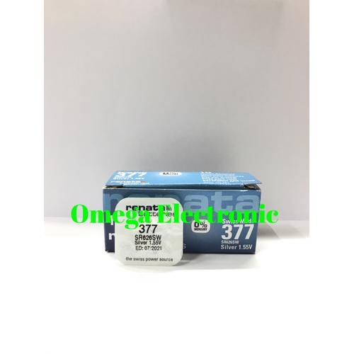 Foto Produk ORIGINAL Baterai Renata SR626SW 377 Battery Batre Jam Tangan LR626 626 dari Omega Electronic