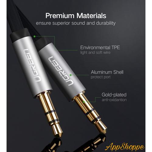 Foto Produk UGREEN Original Aux Cable Jack 3.5mm Auxiliary 1.5mm Audio Kabel dari AppShoppe