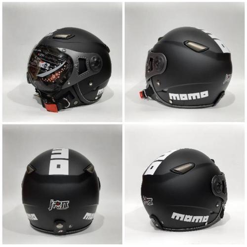Foto Produk Helm JPN kawai momo hitam doff kaca pilot dari Ideal Flora