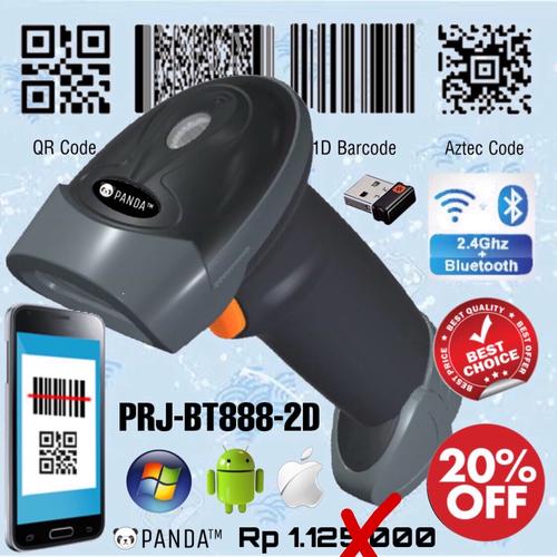 Gambar 2D PRJ-BT888 Wireless Barcode Scanner QR Code-E-Faktur(Bluetooth+2.4G) dari PANDA RETAIL SOLUTIONS Jakarta Barat Tokopedia