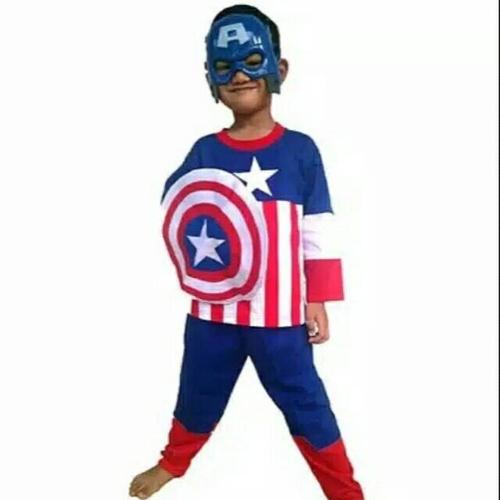 Foto Produk Kostum anak captain america+Tameng/size 10-14 dari Sun-kids