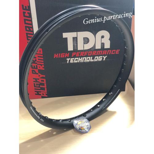 Foto Produk DISKON ! VELG TDR U SHAPE 140X17 BLACK SB ( KULIT JERUK) dari genius.partracing