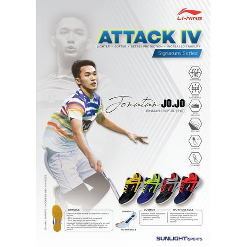 Foto Produk Sepatu Badmiton Lining Attack IV dari Lefin Sport + Music