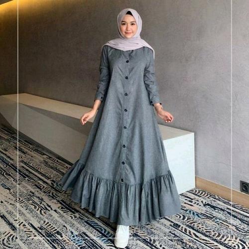 gamis remaja dress hijab casual busana 