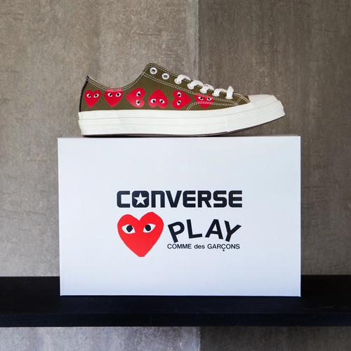 cdg converse green low