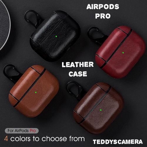 Foto Produk AIRPODS PRO CASE LEATHER PU HARDCASE WITH CARABINER FULL PROTECTION dari teddyscamera