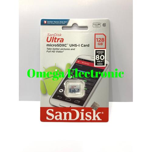 Kartu Memori Sandisk Micro Sd Card 128gb Ultra Plus Kingston