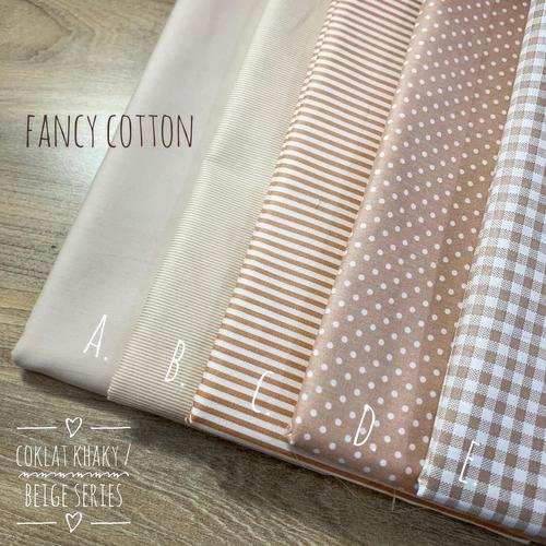 Foto Produk kain katun jepang motif coklat khaky / beige series dari tokai senko - kode K dari maxshop online