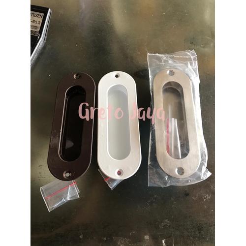 Gambar Handel Handle Kom Com Tarikan pintu Sliding Sleding Geser Tanam Oval - Silver dari Greto Jaya Kota Surabaya Tokopedia